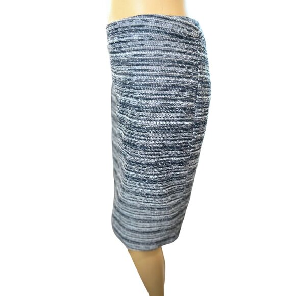 LOFT Tweed Pencil Skirt in Black/White Marled Size 0 - Picture 4 of 5